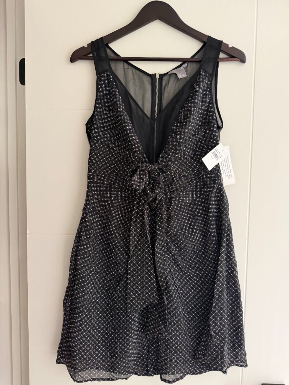 NWT Hype Black Silk Fit & Flare Dress Size 8